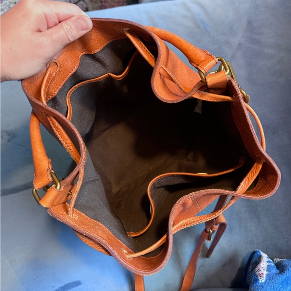 Madewell Cognac Bucket Bag - 100% Leather - Picture 6 of 6